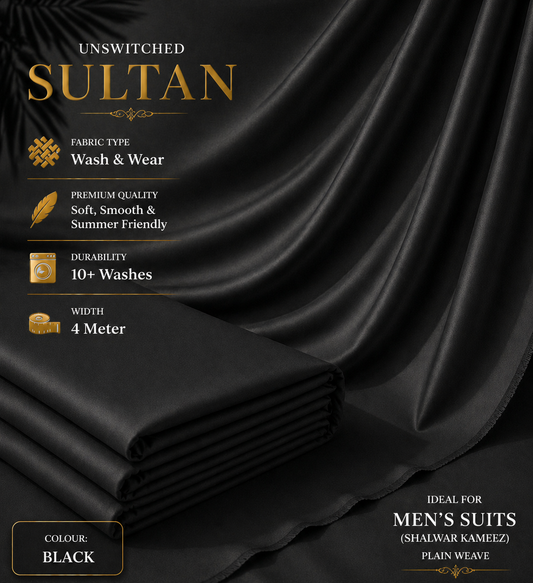 Sultan Premium Fabric Black