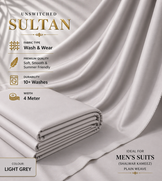 SULTAN Premium Fabric (Pearl Grey Off White)