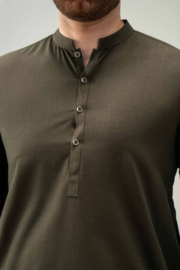 Premium Wash & Wear Olive Green