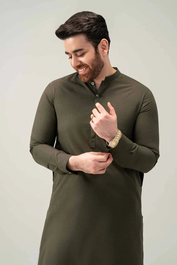 Premium Wash & Wear Olive Green