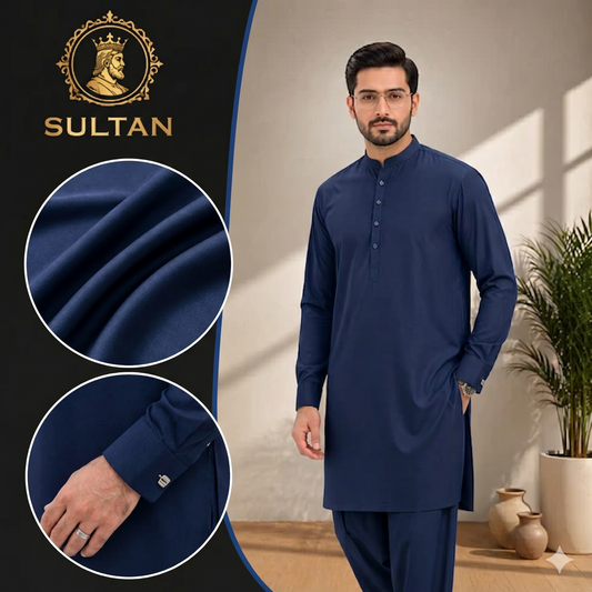Sultan Premium Fabric  Navy Blue
