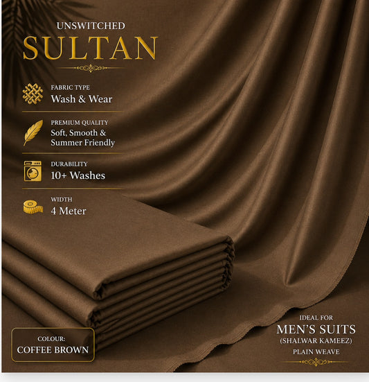 Sultan Premium Fabric - Chocolate brown